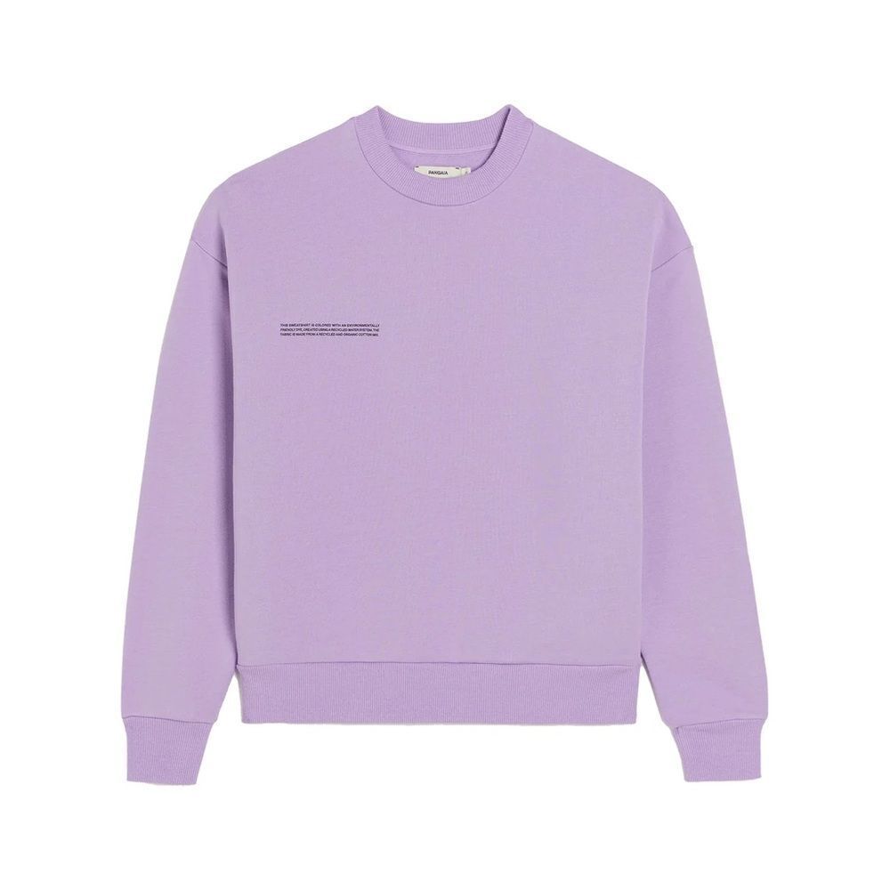 Pangaia Purple Crewneck Sweater with Subtle Graphic